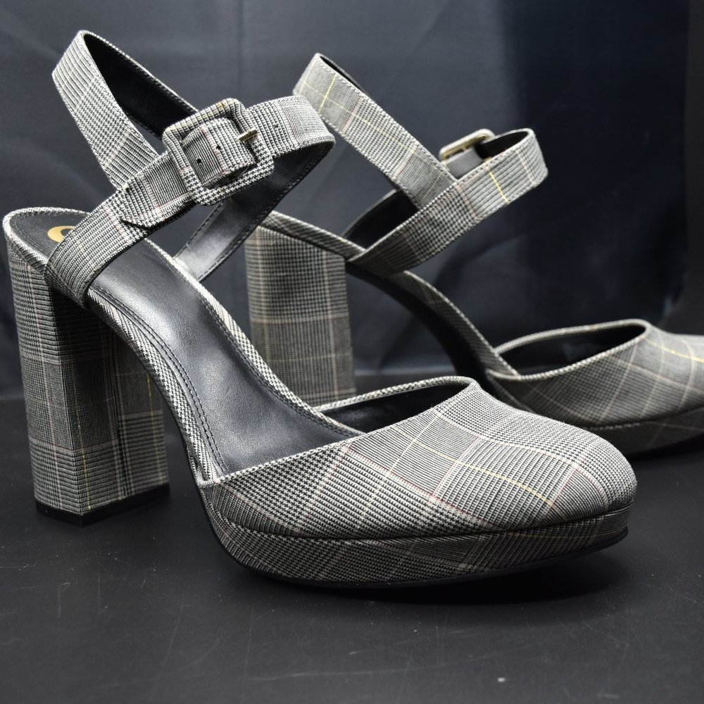 NEW Gianni Bini Platform Heels, Pop Plaid, Size 12